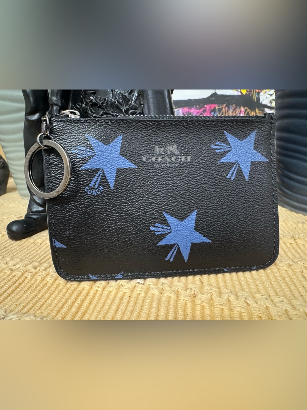 Coach Star Canyon Corner Zip. Wallet with Key Ring